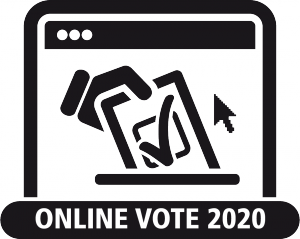 online vote 2020 graphic